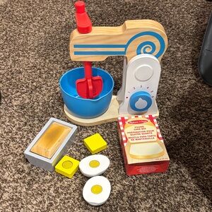 Melissa & Doug Wooden Make-a-Cake Mixer Set.